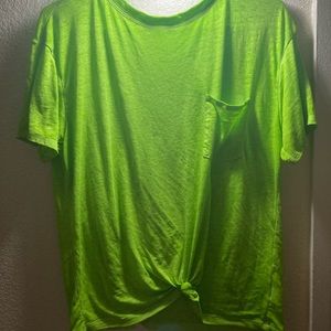 Lime Green Pocket Tee